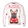 thumbnail image 1 of Happy Valentine's Day French Bulldog Brings Love Heart All Over Print 3D Sweatshirt Unisex Merch Dog Lover Gifts - 02028, 1 of 6