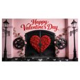 thumbnail image 1 of Happy Valentine's Day Garage Door Banner 5.9x13 ft - Large Yard Decor Photo Backdrop for Bridal Shower Wedding Anniversary Party Supplies, Outdoor Indoor Home Holiday Decorations, 1 of 5