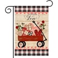 thumbnail image 1 of Happy Valentine''s Day Garden Flag 12.5 x 18 Inch Loads of Love Heart Buffalo Plaid Decorative Double Sided Flag for Wedding Valentine''s Day Decoration, 1 of 6