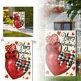 thumbnail image 1 of Happy Valentine's Day Garden Flag 28x40 Inch Double Sided For Outside Red Plaid Love Tulip Hearts Memorial Day Holiday Yard Decoration Small Flags, 1 of 5
