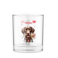 thumbnail image 1 of Happy Valentine's Day German Shorthaired Pointer holding flowers 11oz Whiskey Glass Mug GSP Lover Dog Gift Whiskey Cocktail Glasses Cup - 3005, 1 of 5