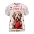 thumbnail image 1 of Happy Valentine's Day Goldendoodle Brings Love Heart All Over Print 3D Shirt Unisex Merch Doodle Dog Lover Gifts Idea - 02028, 1 of 6