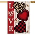 thumbnail image 1 of Happy Valentine''s Day House Flag 28 x 40 Inch Love Heart Garden Flag Decorative Double Sided Large Flag for Valentine''s Day Decoration, 1 of 5