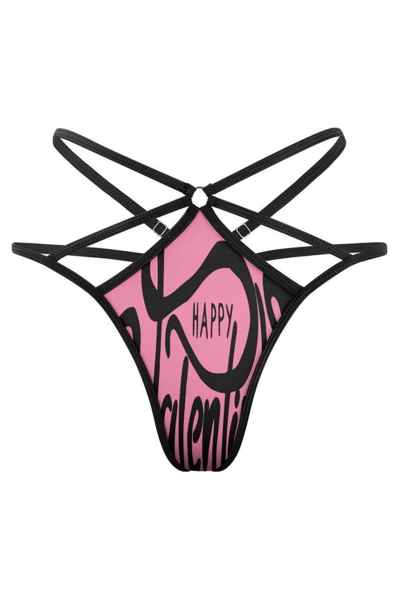 Happy Valentine's Day, Ink Open Type Women's Panties Crotch Opening G-strings Thongs Lingeries Underwear
