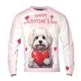 thumbnail image 1 of Happy Valentine's Day Maltese Brings Love Heart All Over Print 3D Sweatshirt Unisex Merch Maltese Dog Lover Gifts Idea - 02028, 1 of 6