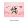 thumbnail image 1 of Happy Valentine's Day Miniature American Shepherd holding flowers Yard Sign MAS Dog Lover Gifts Outdoor Home Lawn Garden Porch Decor - 3005, 1 of 5