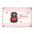 thumbnail image 1 of Happy Valentine's Day Newfoundland Brings Love Heart Horizontal Metal Aluminum Sign Newfie Dog Lover Gifts Wall Art Home Decor - 02028, 1 of 5