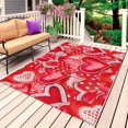 thumbnail image 1 of Happy Valentine's Day Outdoor Rug 3x5 Ft, Non Slip Washable Area Rug, Red Dots Love Heart Romantic Patio Rugs Carpet Runner, Large Floor Mat for Indoor/Outdoor Deck Porch Camping, 1 of 8