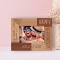 thumbnail image 1 of Happy Valentine's Day Personalized Wooden Frame-5" x 3 1/2" Brown Horizontal, 1 of 1