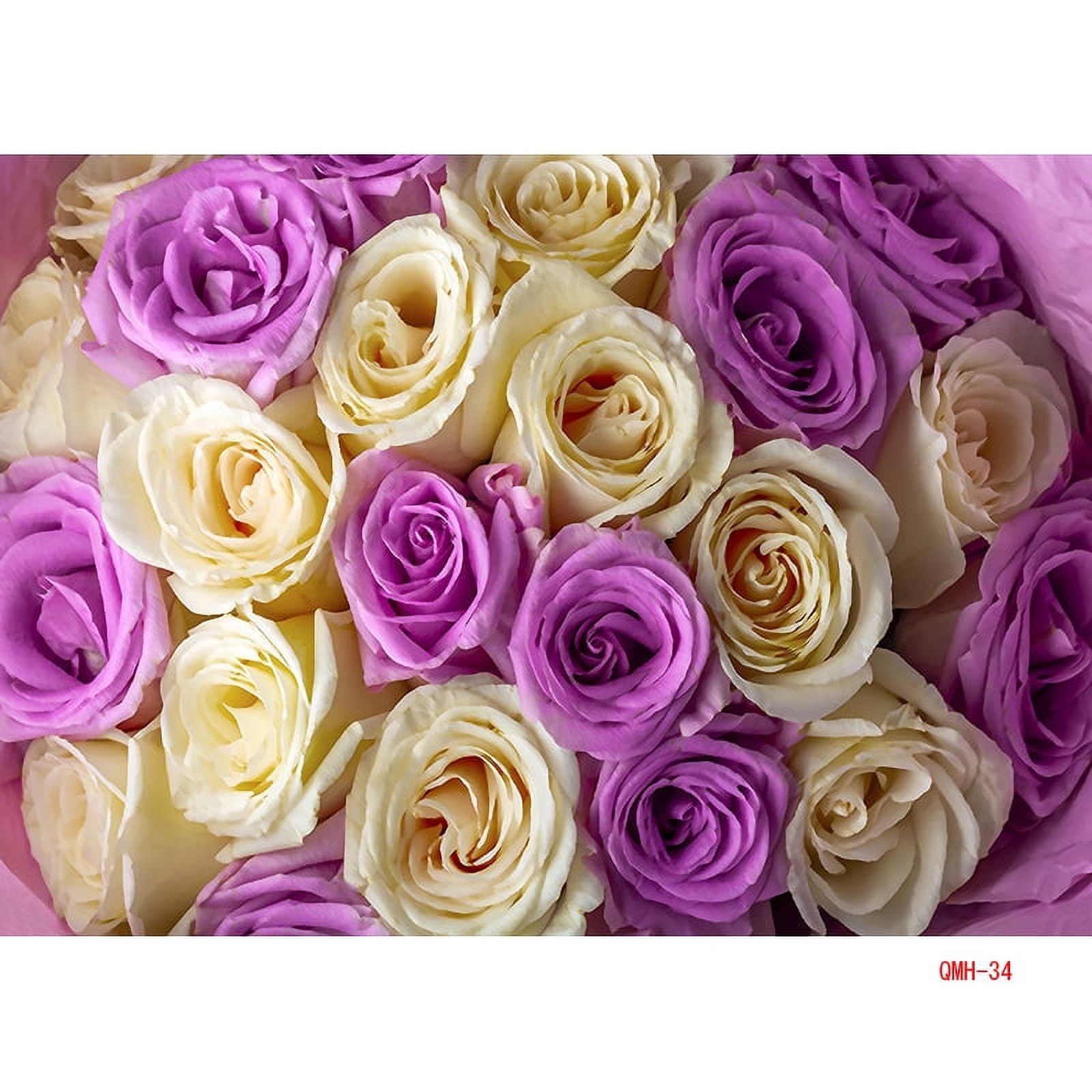Happy Valentine's Day Photography Backdrops tic Flower Wall Roses ...