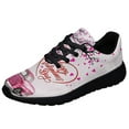 thumbnail image 1 of Happy Valentine's Day Pink Truck Shoes Sneakers Black Size 10, 1 of 7