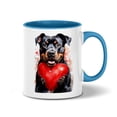 thumbnail image 1 of Happy Valentine's Day Pitbull Brings Love Heart 11oz Accent Two-tone Mug Terrier Dog Lover Coffee Tea Cup - 02028, 1 of 5