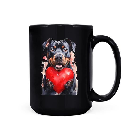 Happy Valentine's Day Pitbull Brings Love Heart Mug Terrier Dog Lover Coffee Tea Cup - 02028