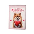 thumbnail image 1 of Happy Valentine's Day Pomeranian Brings Love Heart Travel Passport Wallet Pom Dog Lover Gifts PU Leather Passport Holder Cover - 02028, 1 of 5