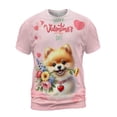 thumbnail image 1 of Happy Valentine's Day Pomeranian holding flowers All Over Print 3D Shirt Unisex Merch Pom Dog Lover Gifts - 3005, 1 of 6