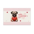 thumbnail image 1 of Happy Valentine's Day Pug Brings Love Heart Doormat Dog Lover Gifts Indoor Outdoor Welcome Mat - 02028, 1 of 5