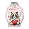 thumbnail image 1 of Happy Valentine's Day Ragdoll Brings Love Heart All Over Print 3D Hoodie Unisex Merch Hoodies Cat Lover Kitten Owner Gifts Idea - 02028, 1 of 6