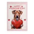 thumbnail image 1 of Happy Valentine's Day Rhodesian Ridgeback Brings Love Heart Vertical Matte Canvas Poster Ridgebacks Dog Lover Gifts Wall Art Home Decor - 02028, 1 of 5