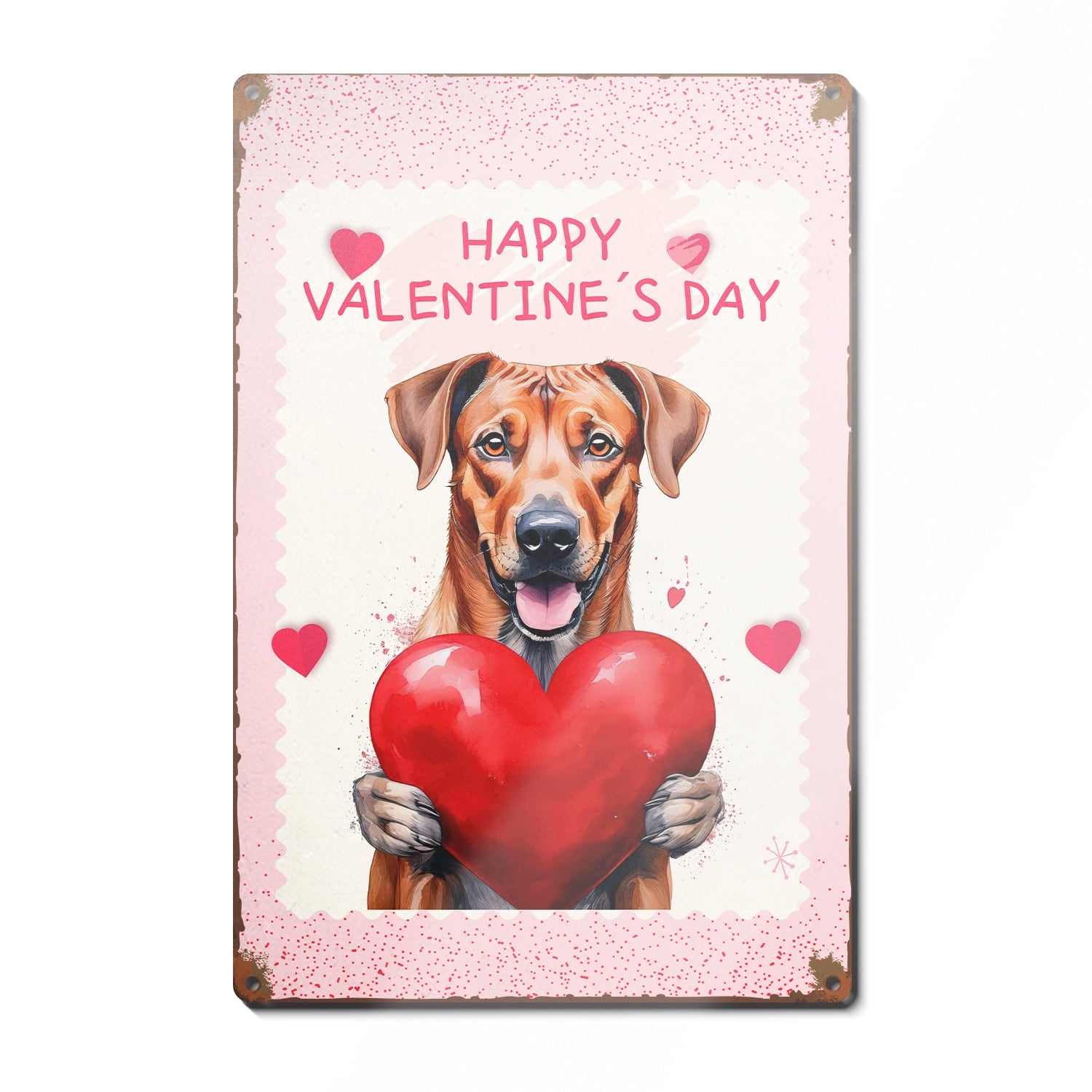 Happy Valentine's Day Rhodesian Ridgeback Brings Love Heart Vertical ...