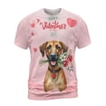 thumbnail image 1 of Happy Valentine's Day Rhodesian Ridgeback holding flowers All Over Print 3D Shirt Unisex Merch Ridgebacks Dog Lover Gifts - 3005, 1 of 6