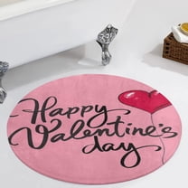 Happy Valentine's Day Round Carpet Circle Rug Outdoor Patio Area Rug Washable Large Area Rugs Hallway Room Decor Fitness Mats