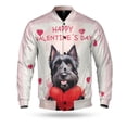 thumbnail image 1 of Happy Valentine's Day Scottish Terrier Brings Love Heart All Over Print 3D Baseball Jacket Scottie Dog Lover Gifts Bomber Jacket Softball - 02028, 1 of 6