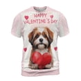 thumbnail image 1 of Happy Valentine's Day Shih Tzu Brings Love Heart All Over Print 3D Shirt Unisex Merch Lion Dog Lover Gifts - 02028, 1 of 6