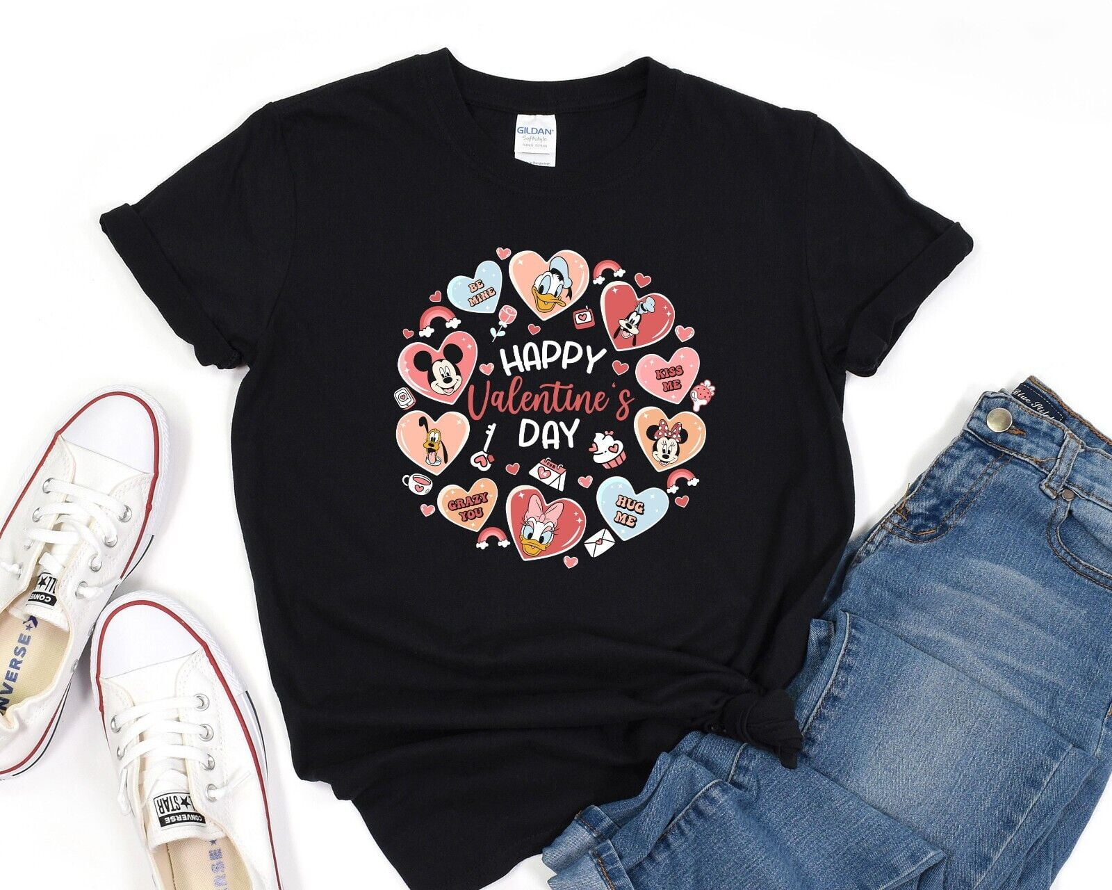Happy Valentine's Day Shirt Mickey and Friends TShirt Mickey Mouse Tee