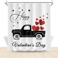 thumbnail image 1 of Happy Valentine‘s Day Shower Curtain Set Romantic Red Love Heart on Black Truck Holiday Shower Curtain Polyester Fabric Waterproof with Hooks 72 x 72 Inch, 1 of 5