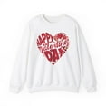 thumbnail image 1 of Happy Valentine's Day Womens Crewneck Sweatshirt, Cute Heart Design, 1 of 4