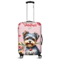 thumbnail image 1 of Happy Valentine's Day Yorkshire Terrier holding flowers Travel Luggage Cover Yorkie Dog Lover Gifts Suitcase Dust Protective Decor - 3005, 1 of 5