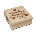 thumbnail image 1 of Happy Valentine's Day with Hearts Square Rubber Stamp Stamping Scrapbooking Crafting - Large 2.75in, 1 of 7