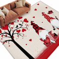 thumbnail image 1 of Happy Valentine's Washable Area Rug 5 x 7 ft Day Gnomes Linen Texture, Soft Non Slip Rugs Stain Repellent Indoor Felt Carpet for Living Dining Room Bedroom Home Office, 1 of 9
