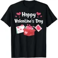 thumbnail image 1 of Happy Valentines Day Be Mine Cute Hearts Holiday Apparel Unisex T-Shirt ,up to size 5XL, 1 of 2