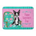 thumbnail image 1 of Happy Valentines Day Boston Terrier Machine Washable Memory Foam Mat, 1 of 3