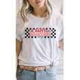 thumbnail image 1 of Happy Valentines Day Checkered Graphic Tee T-Shirt, 1 of 8
