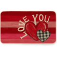 Happy Valentines Day Front Door Mat Outdoor Waterproof Durable Entryway