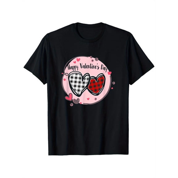 Happy Valentines Day Heart Design Romantic Cool Men Women T-ShirtFancy Print Men'S T-Shirt - 180g Fabric Weight 100% Pure Cotton S-XXXL Short Sleeve Crew Neck Valentine'S Day T-shirt