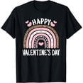 thumbnail image 1 of Happy Valentines Day Leopard Rainbow T-Shirt, 1 of 3