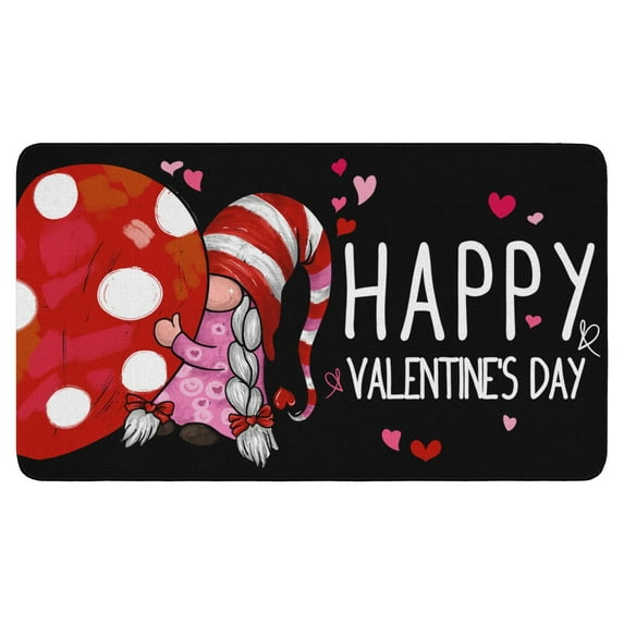 Happy Valentines Day Love Door Mat,Non-Slip Durable Rugs Funny Floor Door Mats for Indoor Outdoor Kitchen