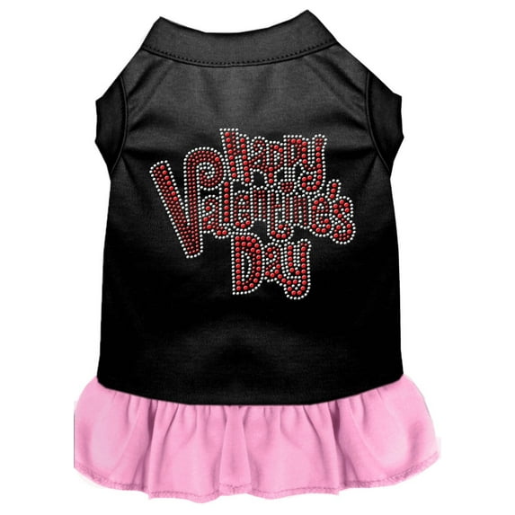 Pet Dog Cat Dress Rhinestone, "Happy Valentines Day"