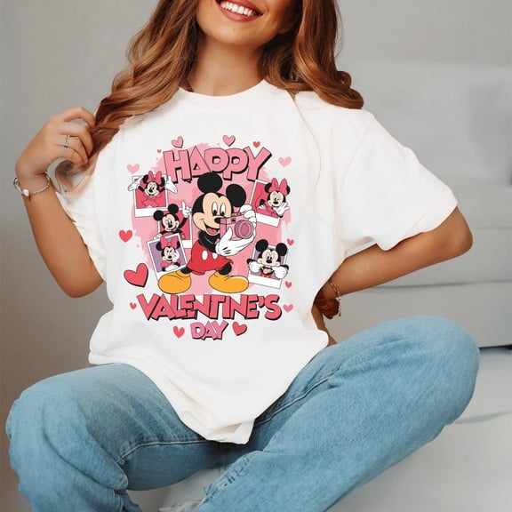 Happy Valentines Day Shirt,Disney Mickey Minnie Valentine Shirt Disney Couple