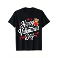 thumbnail image 1 of Happy Valentines Day Shirts Women Teddy Bear Cute Valentine T-Shirt, Suitable for All Men And Women Outdoor Short-Sleeved T-Shirts in All Seasons, Ready to Wear 100% Cotton, S-XXXL, 1 of 6