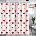 thumbnail image 1 of Happy Valentines Day Shower Curtain for Bathroom Decor Romantic Red Love Hearts Arrows Waterproof Fabric Shower Curtain with 12 Hooks 72x72 Inch, 1 of 6