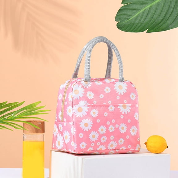 Happy Valley Workshop Portable Lunch Bag Insulated Cooler Bag for Travel/Picnic/Work(Pink)