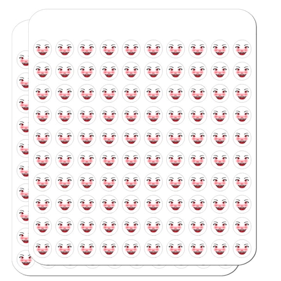 Happy Vampire Girl Smiling Face Planner Calendar Scrapbooking Crafting Stickers