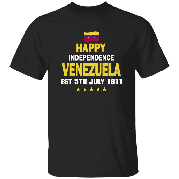 Happy Venezuela Flag Day Est 5Th July 1811 Venezuelan Proud Independence Celebration T-Shirt