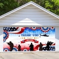 thumbnail image 1 of Happy Veterans Day Patriotic Garage Door Decoration Banner, Large Size Red White Blue Fourth of July Patriotic Backdrop Garage Door Decoration for Greeting Veterans Day,13x6 ft, 1 of 6