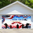thumbnail image 1 of Happy Veterans Day Patriotic Garage Door Decoration Banner, Large Size Red White Blue Fourth of July Patriotic Backdrop Garage Door Decoration for Greeting Veterans Day,8x6 ft, 1 of 6