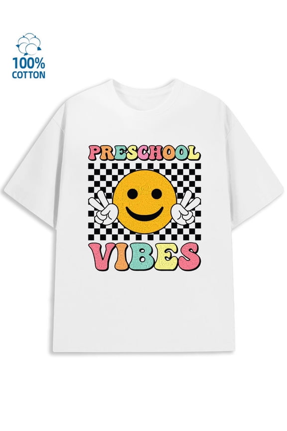 Happy Vibes Tee Men funny humor white spring and summer clothing husband y2k Classic Unisex Shirt Printed tshirts Casual Unisex Shirt Graphic tshirts